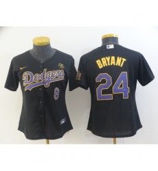 Women's Nike Los Angeles Dodgers #24 Kobe Bryant Black Jersey