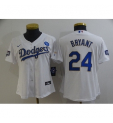 Women's Nike Los Angeles Dodgers #24 Kobe Bryant White Champions Jersey