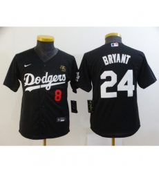 Youth Nike Los Angeles Dodgers #24 Kobe Bryant Black Jersey