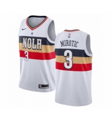 Men's Nike New Orleans Pelicans #3 Nikola Mirotic White Swingman Jersey - Earned Edition