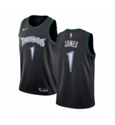 Women's Nike Minnesota Timberwolves #1 Tyus Jones Swingman Black Hardwood Classics Jersey