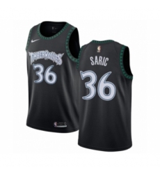 Men's Nike Minnesota Timberwolves #36 Dario Saric Swingman Black Hardwood Classics Jersey