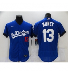 Men's Nike Los Angeles Dodgers #13 Max Muncy Blue Elite City Player Jersey