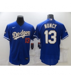 Men's Nike Los Angeles Dodgers #13 Max Muncy Blue Gold Elite Jersey