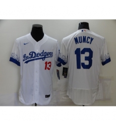Men's Nike Los Angeles Dodgers #13 Max Muncy White City Player Jersey