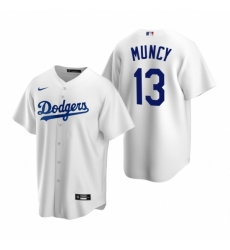 Men's Nike Los Angeles Dodgers #13 Max Muncy White Home Stitched Baseball Jersey