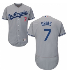 Men's Majestic Los Angeles Dodgers #7 Julio Urias Grey Flexbase Authentic Collection MLB Jersey