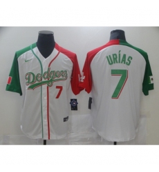 Men's Nike Los Angeles Dodgers #7 Julio Urias White Home Stitched Baseball Alternate Jersey