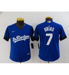Youth Nike Los Angeles Dodgers #7 Julio Urias Blue City Player Jersey