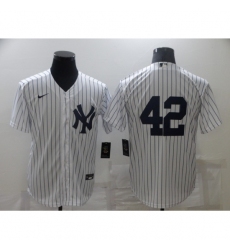 Men's New York Yankees #42 Mariano Rivera White Game Authentic Collection Jersey