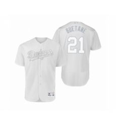 Men's Los Angeles Dodgers #21 Walker Buehler Buetane White 2019 Players Weekend Authentic Jersey