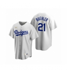 Men's Los Angeles Dodgers #21 Walker Buehler Nike White Cooperstown Collection Home Jersey