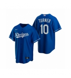 Men's Los Angeles Dodgers #10 Justin Turner Nike Royal Replica Alternate Jersey
