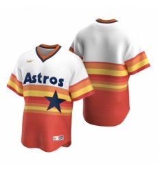 Men's Nike Houston Astros Blank White Orange Cooperstown Collection Home Stitched Baseball Jersey