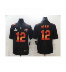 Men's  Tampa Bay Buccaneers #12 Tom Brady Black Fashion Super Bowl LV Jersey