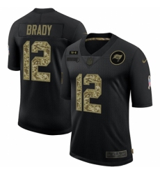 Men's Tampa Bay Buccaneers #12 Tom Brady Camo 2020 Salute To Service Limited Jersey