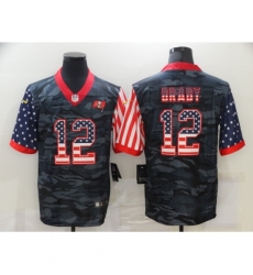 Men's Tampa Bay Buccaneers #12 Tom Brady Camo Flag Nike Limited Jersey
