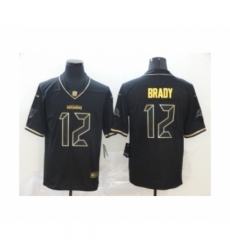 Men's Tampa Bay Buccaneers #12 Tom Brady Limited Black Golden Edition Football Jersey