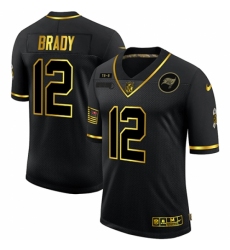 Men's Tampa Bay Buccaneers #12 Tom Brady Olive Gold Nike 2020 Salute To Service Limited Jersey