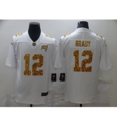 Men's Tampa Bay Buccaneers #12 Tom Brady White Nike Leopard Print Limited Jersey