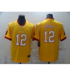 Men's Tampa Bay Buccaneers #12 Tom Brady yellow Limited Jersey