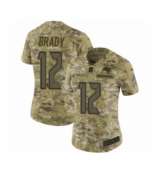 Women's Tampa Bay Buccaneers #12 Tom Brady Limited Camo 2018 Salute to Service Football Jersey