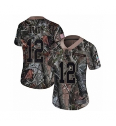 Women's Tampa Bay Buccaneers #12 Tom Brady Limited Camo Rush Realtree Football Jersey