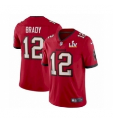 Youth Tampa Bay Buccaneers #12Tom Brady  Red Jersey 2021 Super Bowl LV