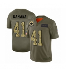 Men's New Orleans Saints #41 Alvin Kamara 2019 Olive Camo Salute to Service Limited Jersey