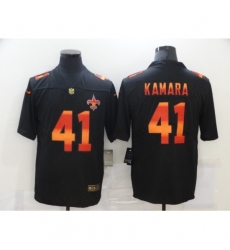 Men's New Orleans Saints #41 Alvin Kamara Black colorful Nike Limited Jersey