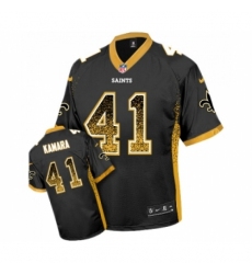 Men's New Orleans Saints #41 Alvin Kamara Elite Black Drift Fashion Football Jersey