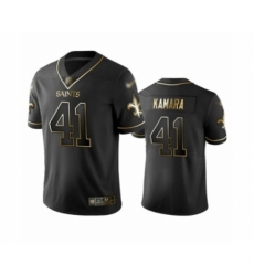 Men's New Orleans Saints #41 Alvin Kamara Limited Black Golden Edition Football Jersey