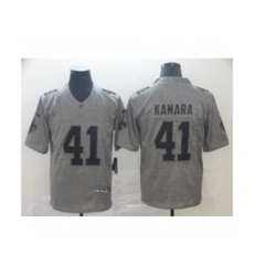 Men's New Orleans Saints #41 Alvin Kamara Limited Gray Rush Gridiron Football Jersey