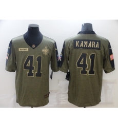 Men's New Orleans Saints #41 Alvin Kamara Nike Olive 2021 Salute To Service Limited Player Jersey