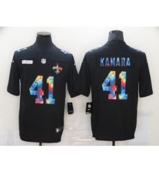 Men's New Orleans Saints #41 Alvin Kamara Rainbow Version Nike Limited Jersey