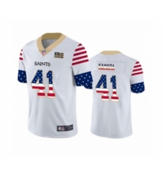 Men's New Orleans Saints #41 Alvin Kamara White Independence Day Limited Football Jersey