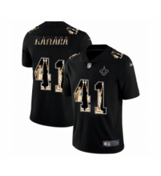 Men's New Orleans Saints #41 Alvin Kamara statue of liberty black jersey
