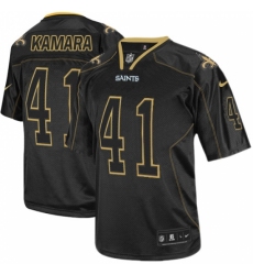 Men's Nike New Orleans Saints #41 Alvin Kamara Elite Lights Out Black NFL Jersey
