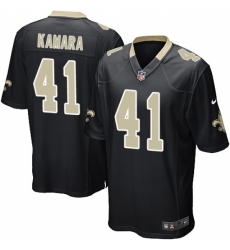 Men's Nike New Orleans Saints #41 Alvin Kamara Game Black Team Color NFL Jersey