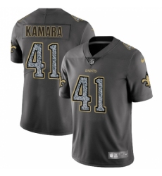 Men's Nike New Orleans Saints #41 Alvin Kamara Gray Static Vapor Untouchable Limited NFL Jersey