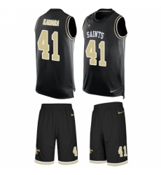 Men's Nike New Orleans Saints #41 Alvin Kamara Limited Black Tank Top Suit NFL Jersey