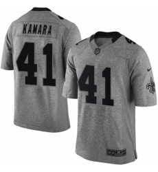 Men's Nike New Orleans Saints #41 Alvin Kamara Limited Gray Gridiron NFL Jersey
