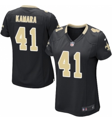 Women's Nike New Orleans Saints #41 Alvin Kamara Game Black Team Color NFL Jersey