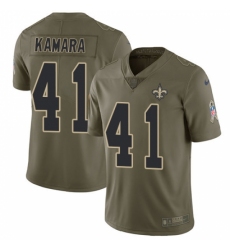 Youth Nike New Orleans Saints #41 Alvin Kamara Limited Olive 2017 Salute to Service NFL Jersey