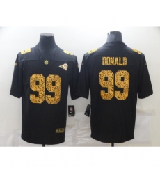 Men's Los Angeles Rams #99 Aaron Donald Black Nike Leopard Print Limited Jersey