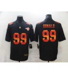 Men's Los Angeles Rams #99 Aaron Donald Black colorful Nike Limited Jersey
