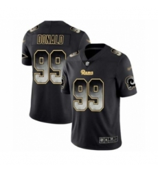 Men's Los Angeles Rams #99 Aaron Donald Limited Black Smoke Fashion Football Jersey