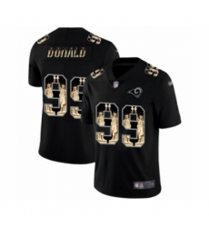 Men's Los Angeles Rams #99 Aaron Donald Limited Black Statue of Liberty Football Jersey