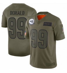 Men's Los Angeles Rams #99 Aaron Donald Limited Camo 2019 Salute to Service Football Jersey