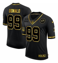 Men's Los Angeles Rams #99 Aaron Donald Olive Gold Nike 2020 Salute To Service Limited Jersey